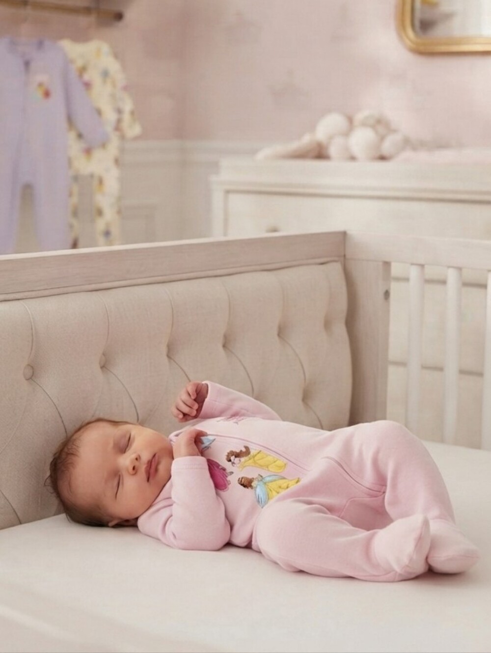 3 Disney Princess Baby Girl Long Sleeve Sleep N Play,